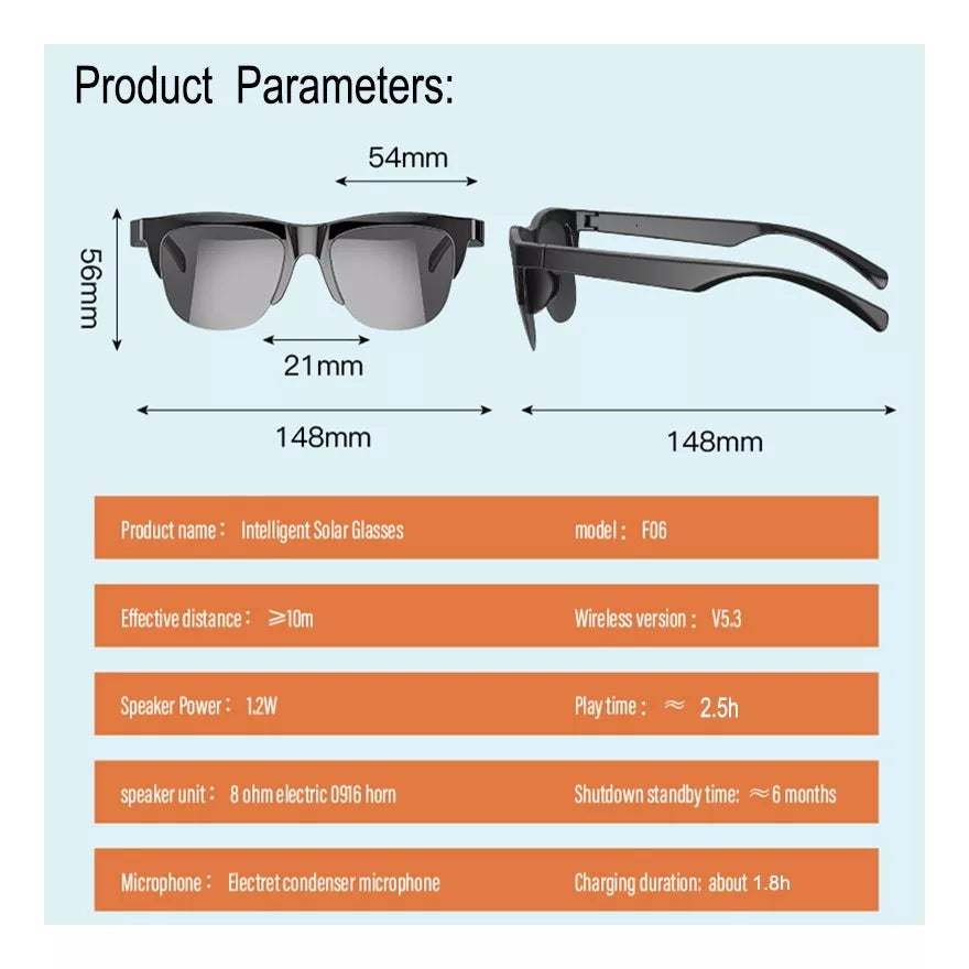 Lentes  Inteligente bluetooth  y llamada